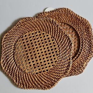 Threshold 2pk Woven Charger Dark Walnut - 15" dia.